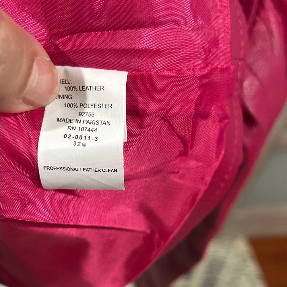 Jessica London Hot Pink Zip-Front Faux Leather Jacket - Picture 10 of 11